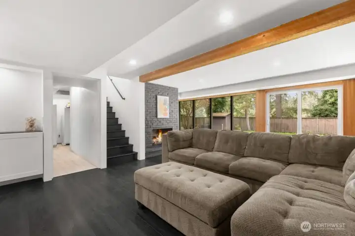 The basement shifts the energy, creating a second living space. The basement shifts the energy, creating a second living space.