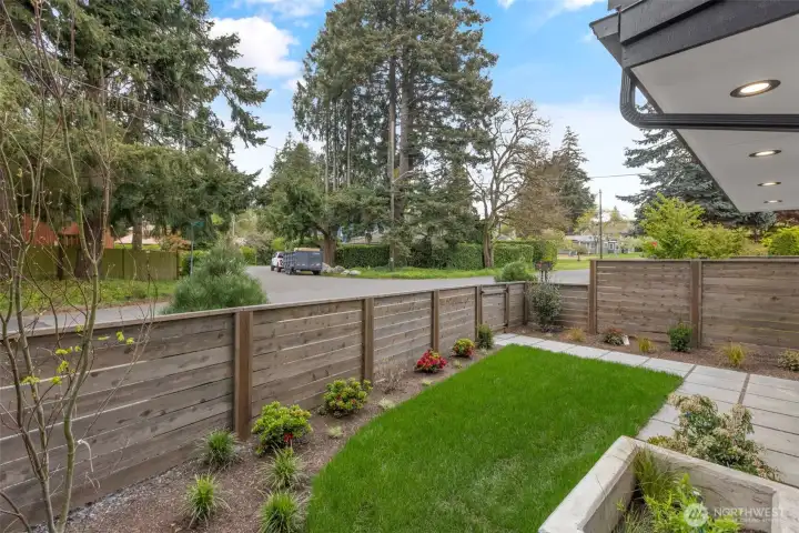 Private front yard