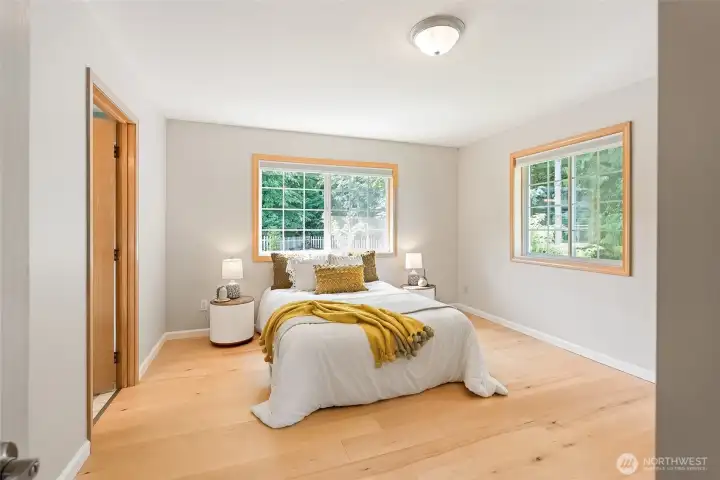 Primary suite with new flooring