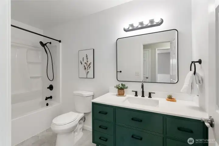 Remodeled bathroom upstairs