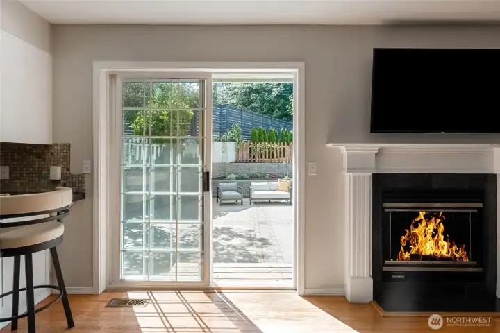 Step outside to your incredible backyard from the informal living room