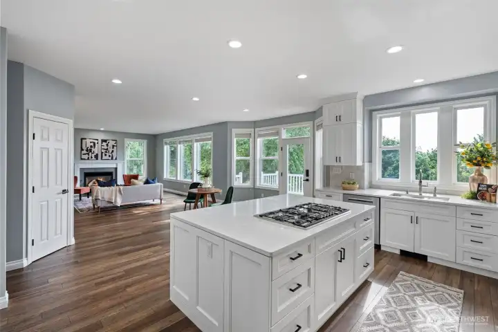 Open concept kitchen and living space