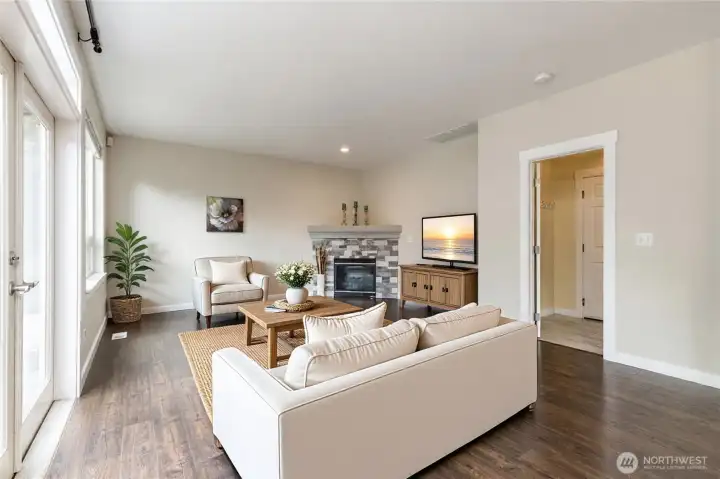 A comfortable, lived-in feel makes this family room the heart of the home.