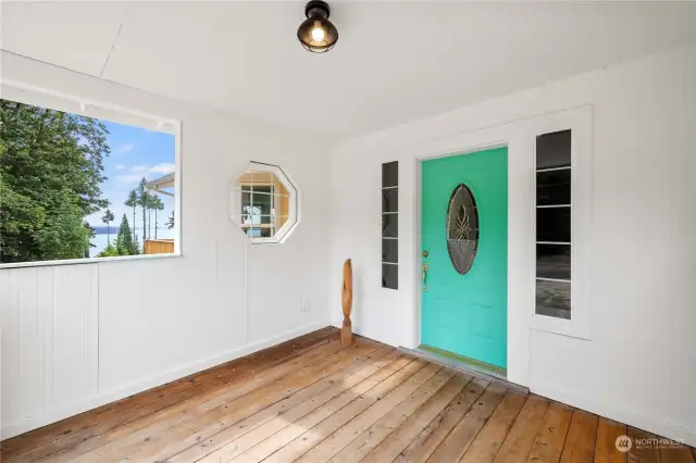 Oversized covered front porch