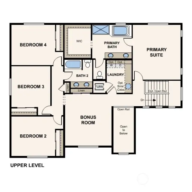 Marketing rendering of floor plan - may vary per location