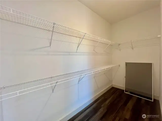 Huge walk in closet.