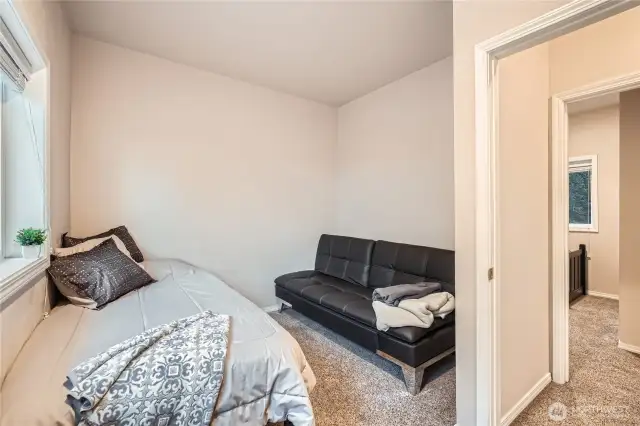 3rd bedroom upstairs. On the left.