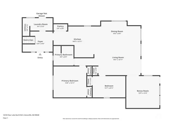 Main floor. Exit to the deck and lake from the Living Room and bonus room.