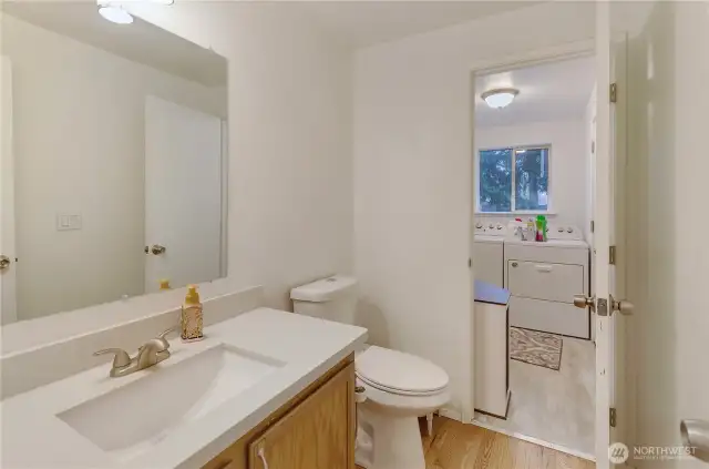 Half bath & laundry room