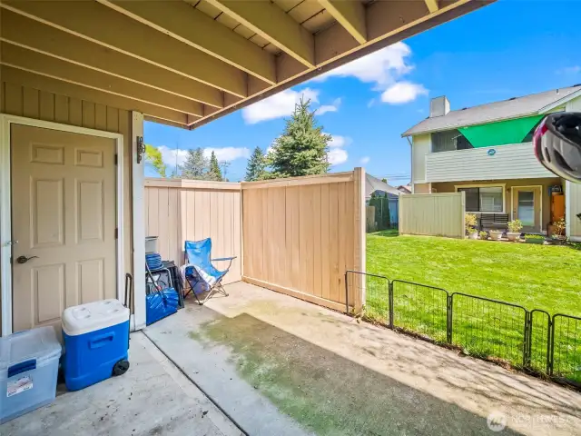 Patio with storage