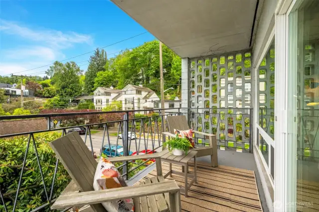 Spacious balcony
