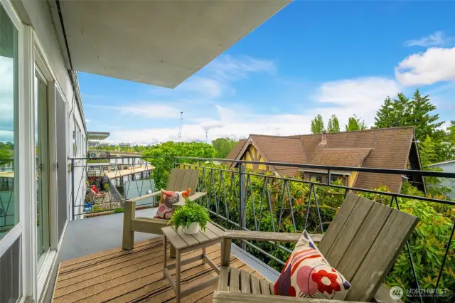 View of Portage Bay from the balcony