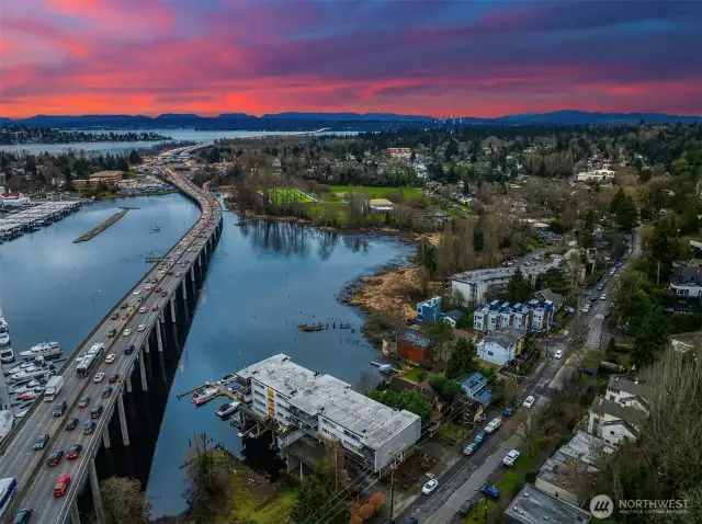 Aerial view taken Dec '24 prior to Viaduct construction - so you can see what it will look like when construction is complete