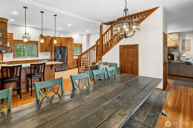 Spacious dining area.