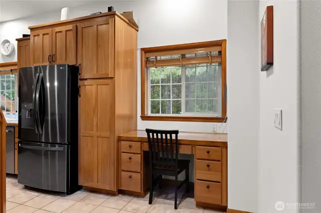 Built in office area.