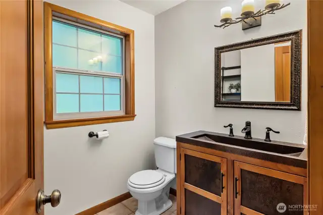 Half bath on main floor.