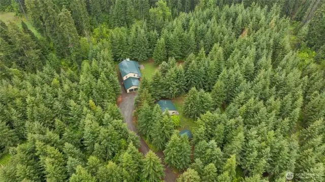 Secluded retreat offers privacy.