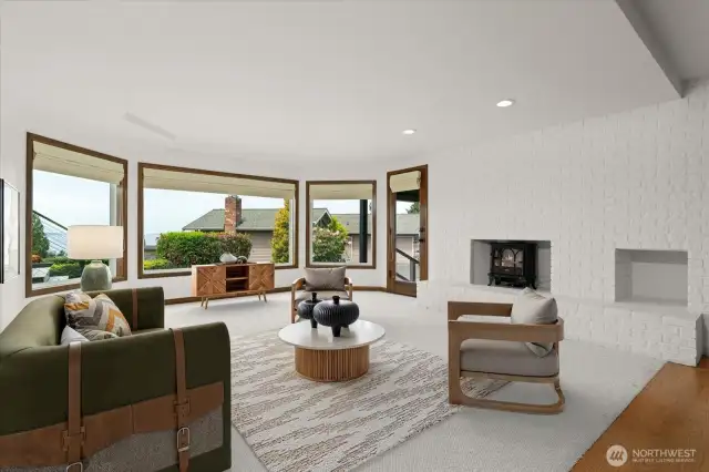 Rec Room with Fireplace
