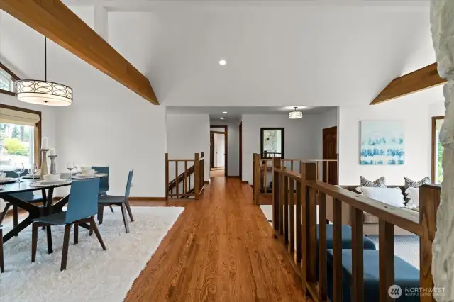 Adjoiuning formal dining and living rooms.