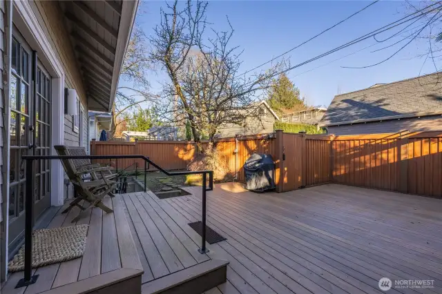 Back deck and gate to alley