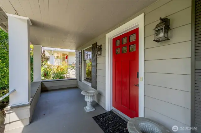 Front door and porch