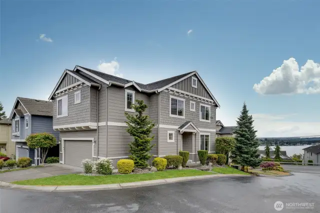 Two car garage and two car parking pad.