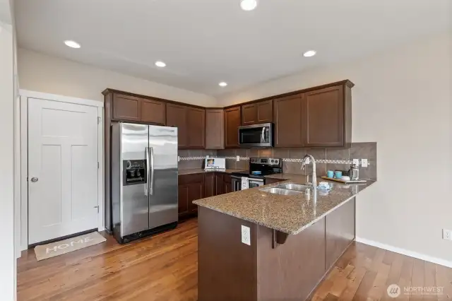 Granite countertops.