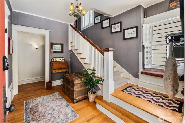 Gorgeous entry foyer is sure to make a grand impression.
