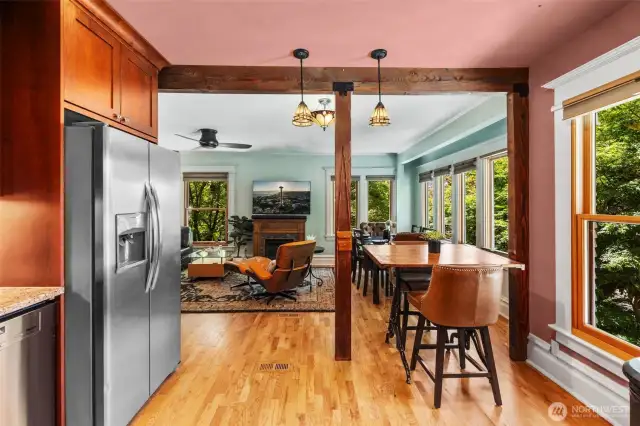 Main living quarters kitchen and breakfast bar