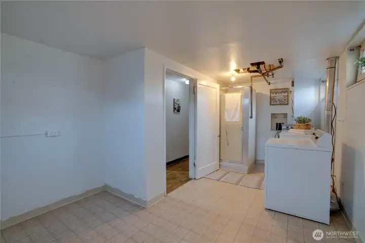 Laundry with extra storage area