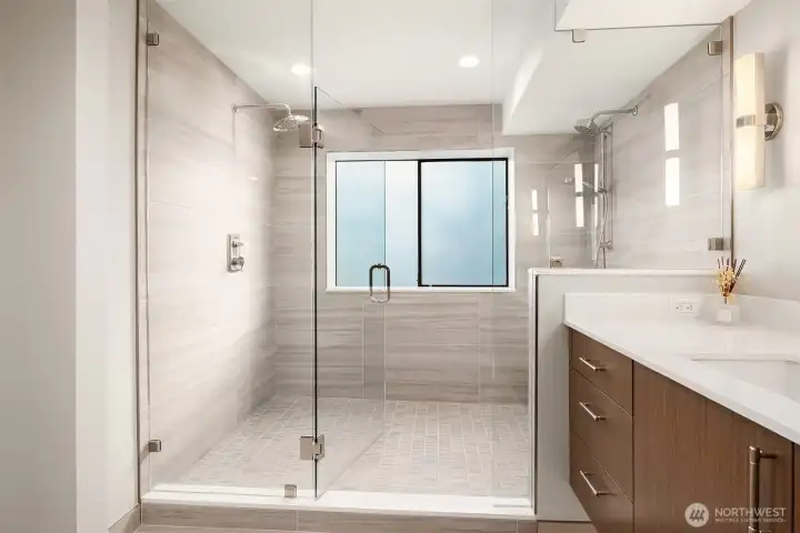 Gorgeous primary bath with huge shower
