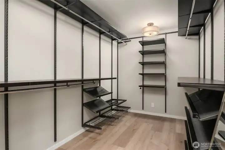 Large primary walk in closet