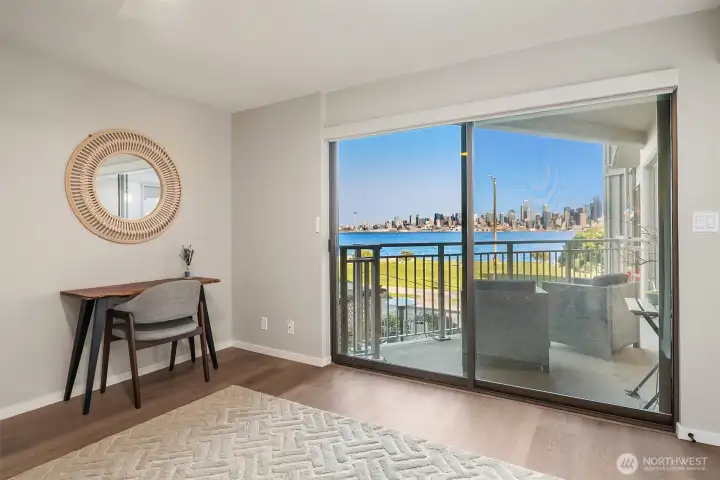 Third bedroom or office with private deck and views