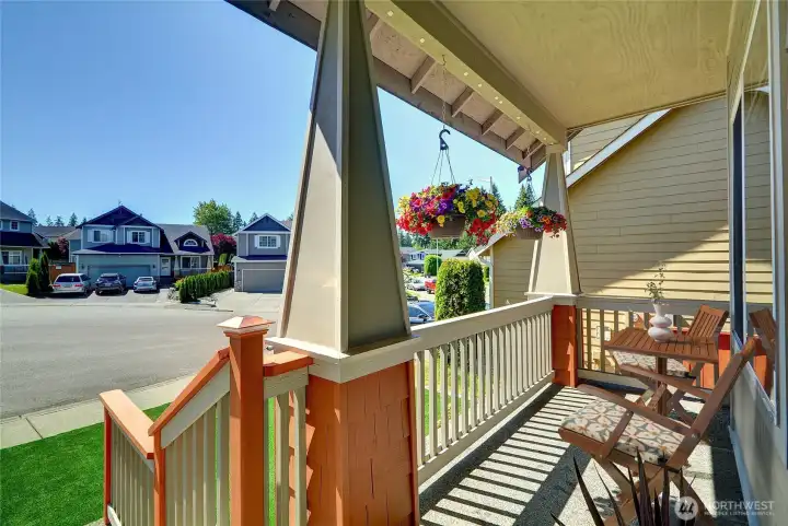 Inviting front porch!  Great spot to enjoy morning coffee or tea.