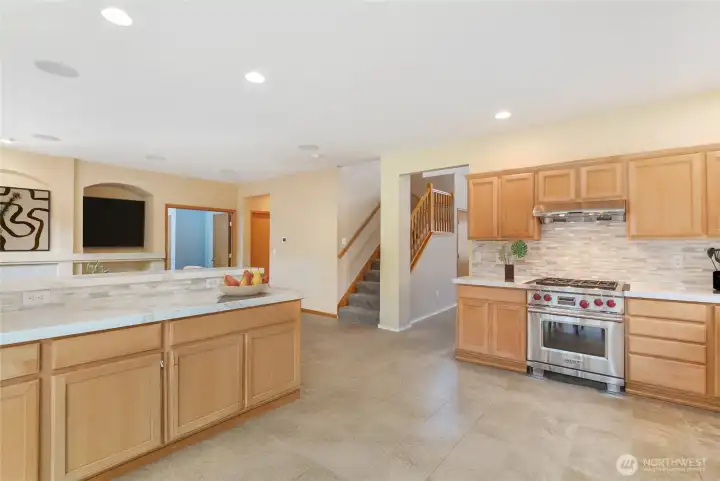 Another view to show the space with no table.  So much room.