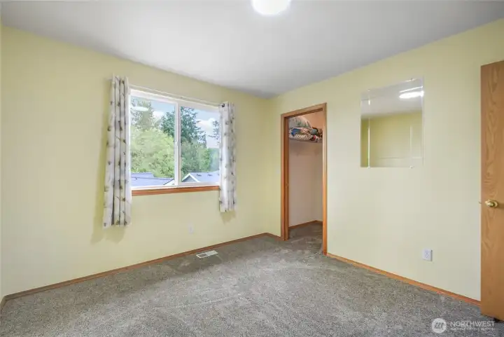 Bedroom 3 is also large with a walk in closet.