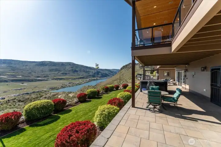 Beautiful paver patio with hot tub & gorgeous landscaping!