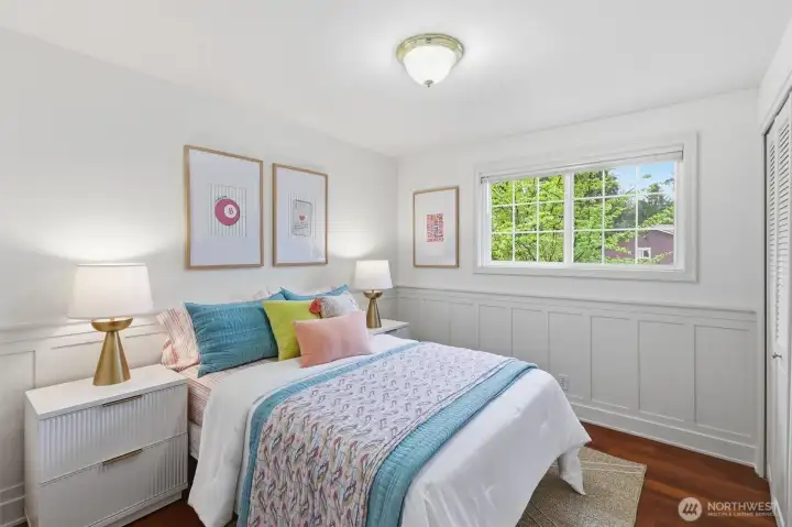 Upper level bedroom with southern exposure.
