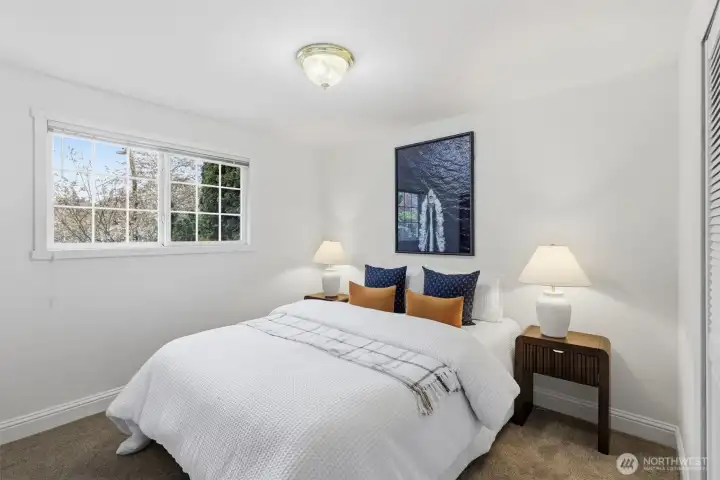 Upper level bedroom with southern exposure.