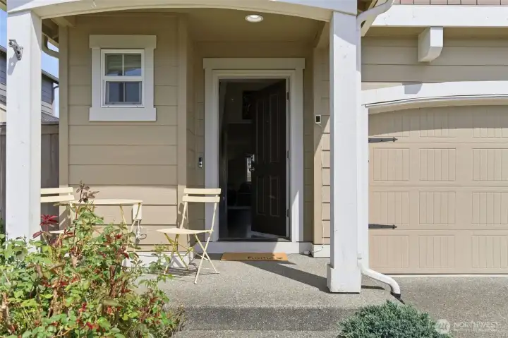 Inviting front porch.