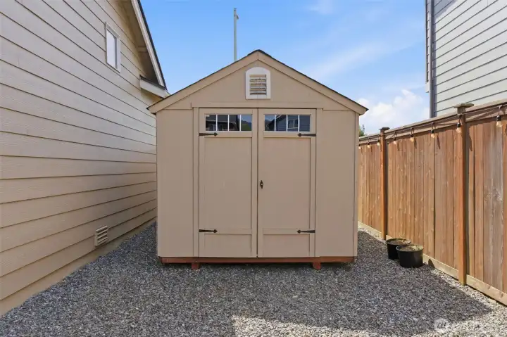 Garden shed for your tools.