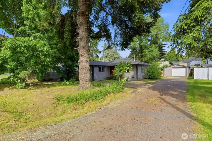 Nice long driveway.
