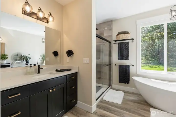 Large primary bathroom