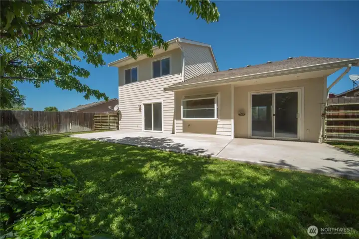 Enjoy outdoor living in the private, secure and fully fenced backyard