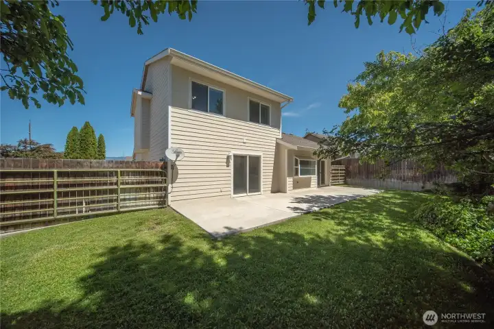 Enjoy outdoor living in the private, secure and fully fenced backyard