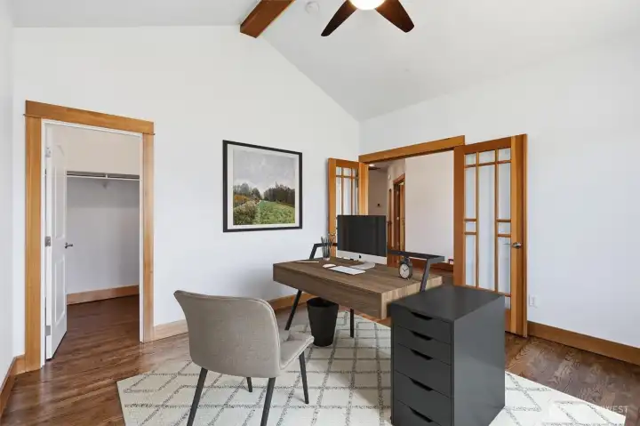 COMFORTABLE SECOND BEDROOM IS ATTRACTIVE W/ ANOTHER WALK-IN CLOSET.
