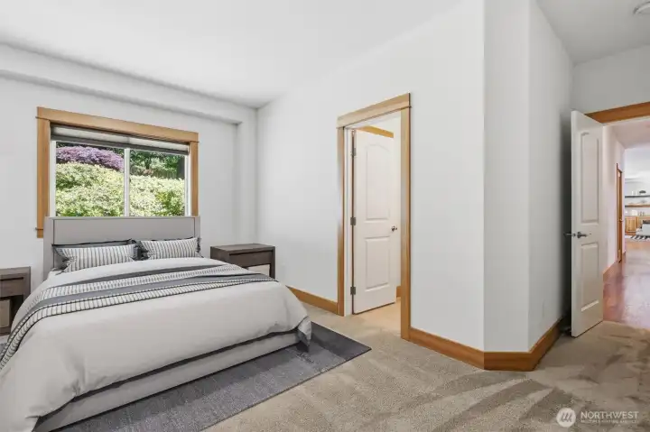 RESTFUL FOURTH BEDROOM, PRIVATE JACK-N-JILL ACCESS TO FULL SECOND BATHROOM.