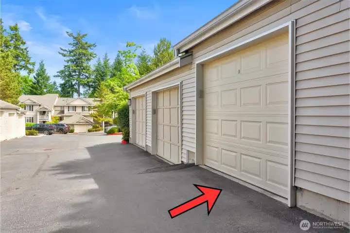 Your private one-car garage has a new garage door!