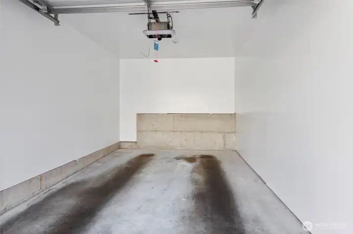 Clean and functional 1-car garage.