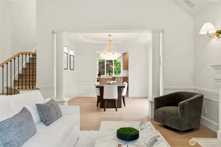 Formal Living connects to formal dining room